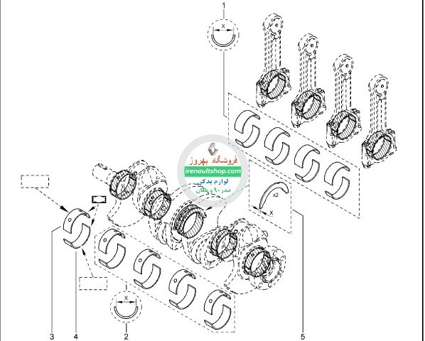 یاتاقان موتور مگان